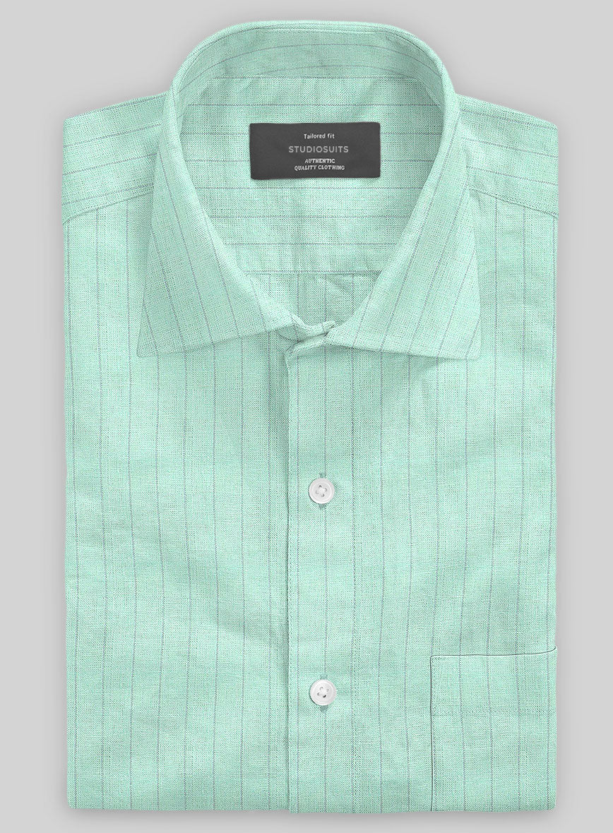 mens tiffany blue dress shirt Tiffany Blue Stripe Linen Shirt