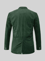 Timber Green Suede Leather Blazer - StudioSuits