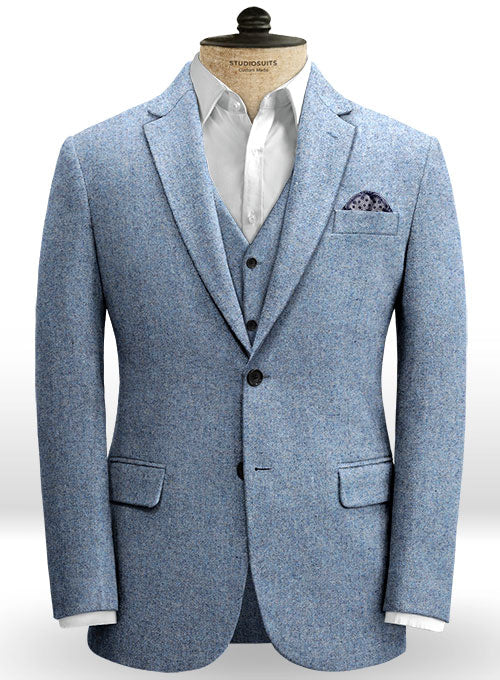 Tom Blue Tweed Jacket - StudioSuits