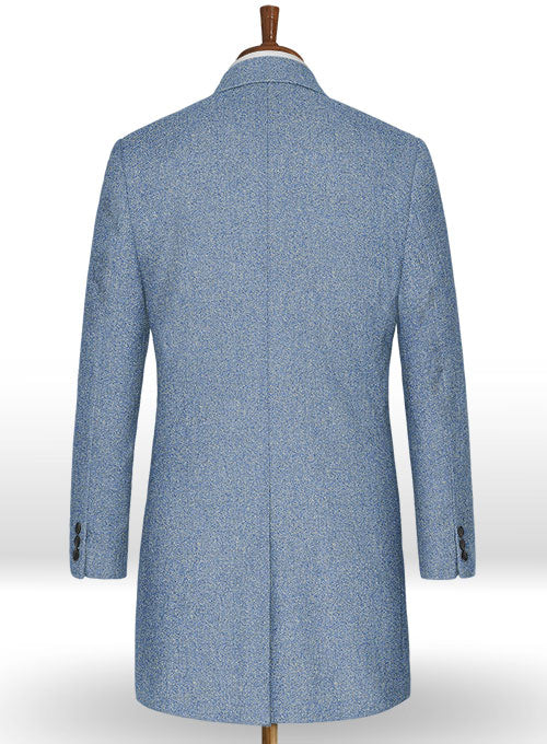 Tom Blue Tweed Overcoat - StudioSuits