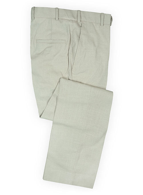 Tropical English Beige Linen Pants - StudioSuits