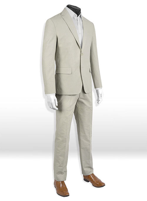 Tropical English Beige Linen Suit - StudioSuits