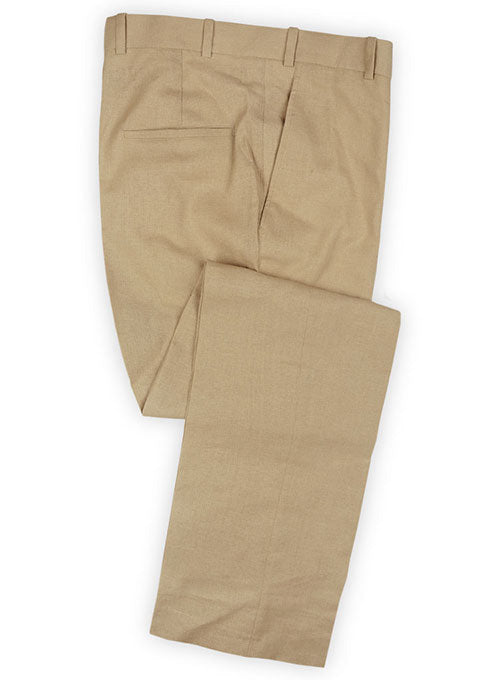 Tropical Tan Linen Pants - StudioSuits