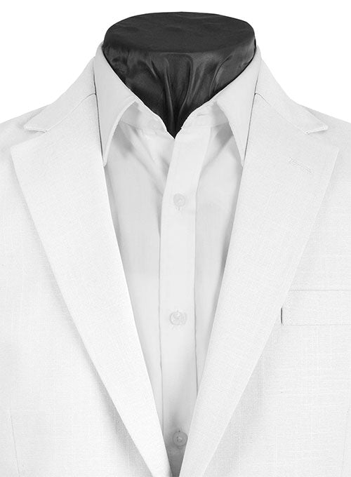 Tropical White Linen Jacket - StudioSuits