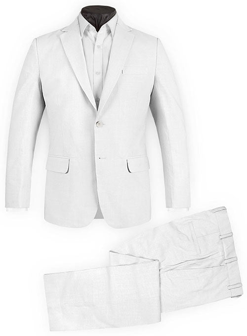 Tropical White Linen Suit - StudioSuits