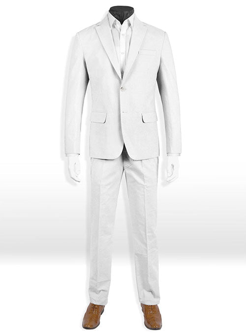 Tropical White Linen Suit- Ready Size - StudioSuits