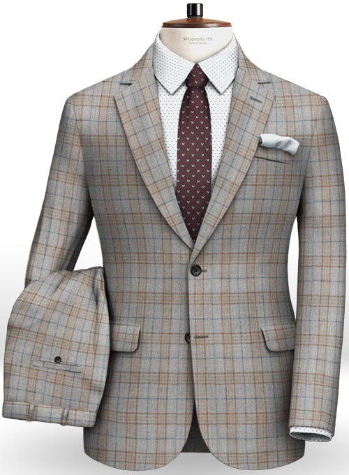 Turin Gray Feather Tweed Suit - StudioSuits