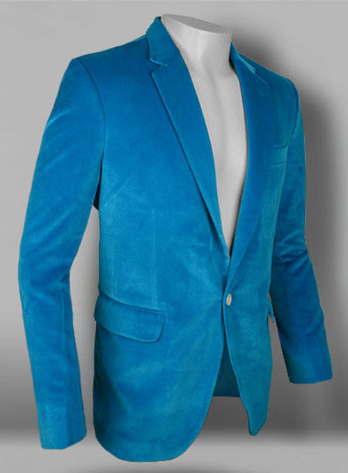 Turquoise Velvet Jacket - StudioSuits