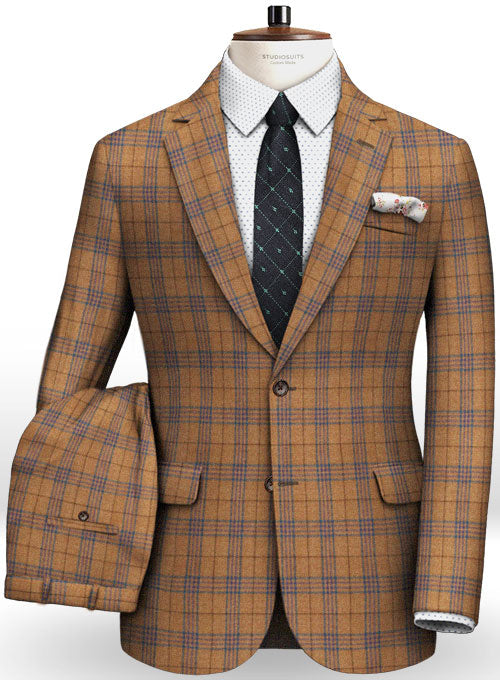 Turin Rust Feather Tweed Suit - StudioSuits