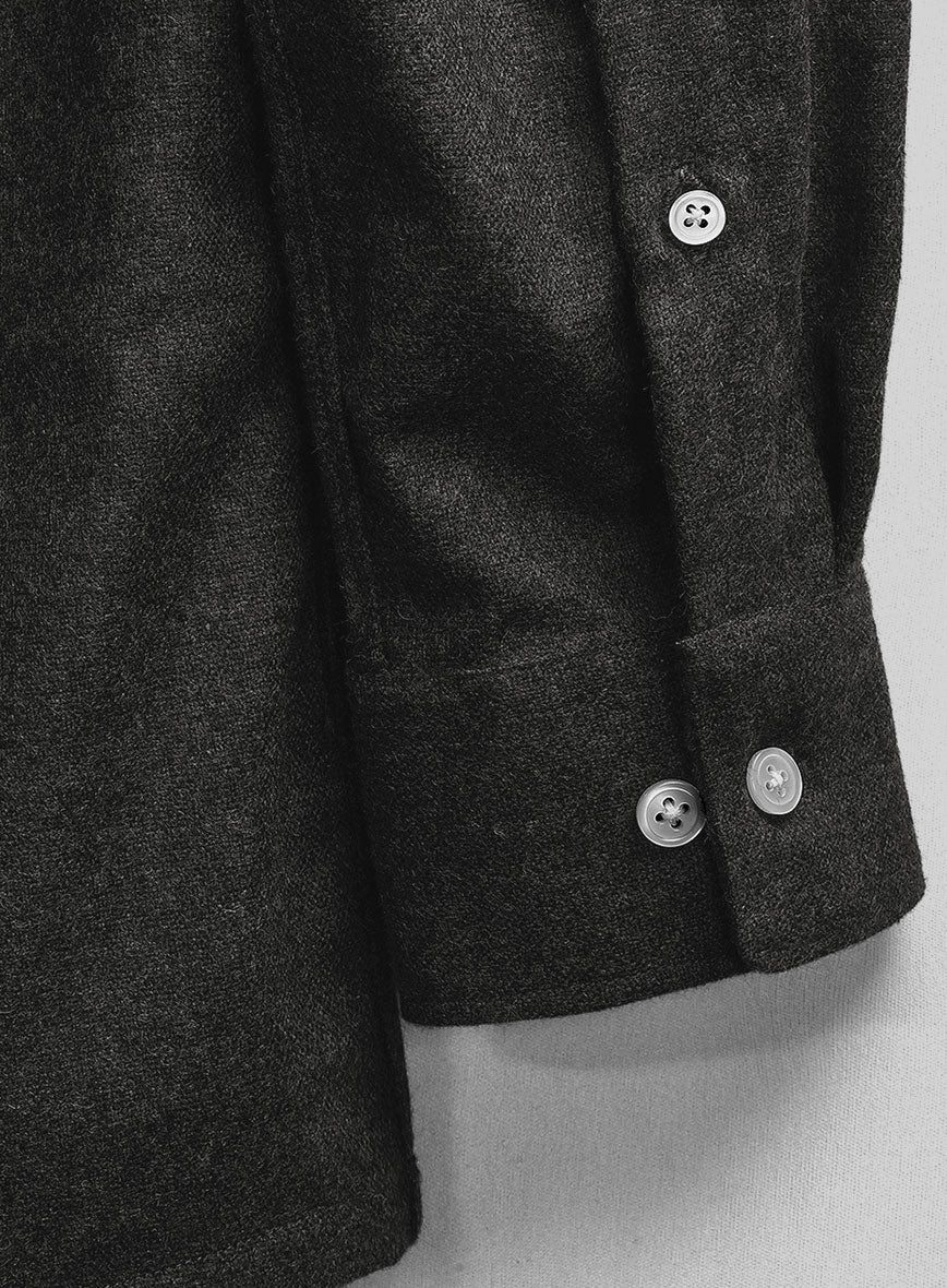 Light Weight Hamburg Charcoal Tweed Shirt - StudioSuits