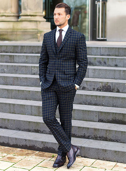 Pure Wool Tweed Suit - Pre Set Sizes - Quick Order - StudioSuits