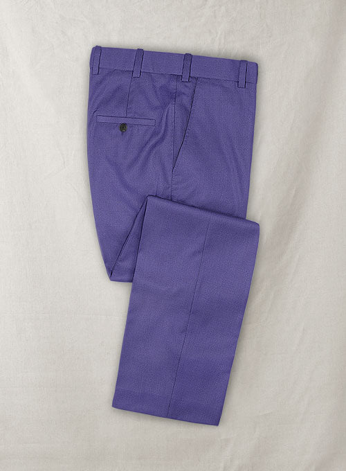 Tweedy Purple Wool Pants - StudioSuits