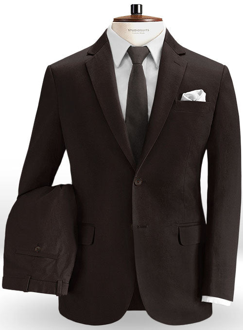 Twillino Thick Dark Brown Suit - StudioSuits