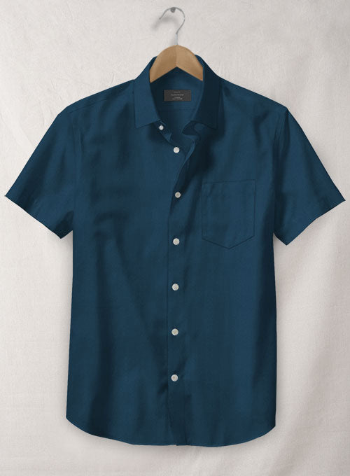 Venice Blue Stretch Twill Shirt - StudioSuits