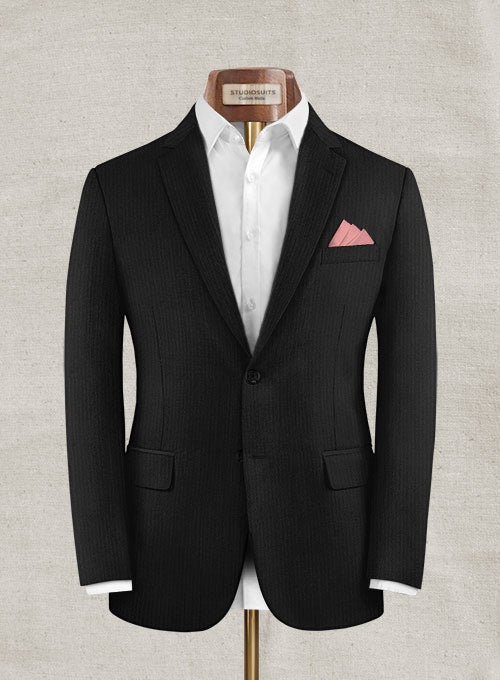 Venity Black Pure Wool Suit - StudioSuits