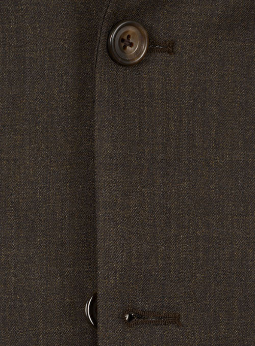 Venity Brown Pure Wool Jacket - StudioSuits