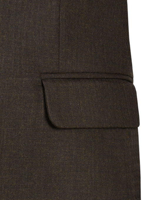 Venity Brown Pure Wool Jacket - StudioSuits