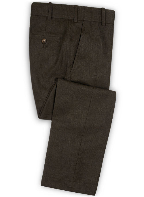 Venity Brown Pure Wool Pants - StudioSuits