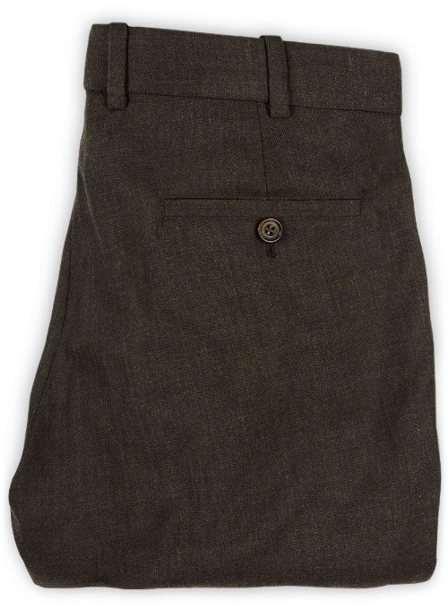 Venity Brown Pure Wool Pants - StudioSuits