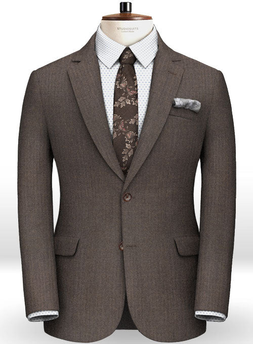 Venity Brown Pure Wool Suit - StudioSuits