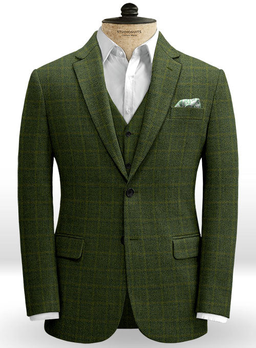 Vintage Milan Green Tweed Jacket - StudioSuits