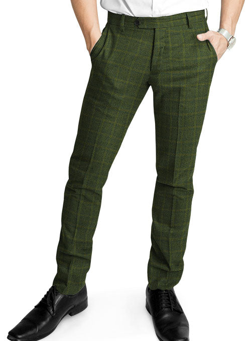 Vintage Milan Green Tweed Pants - StudioSuits