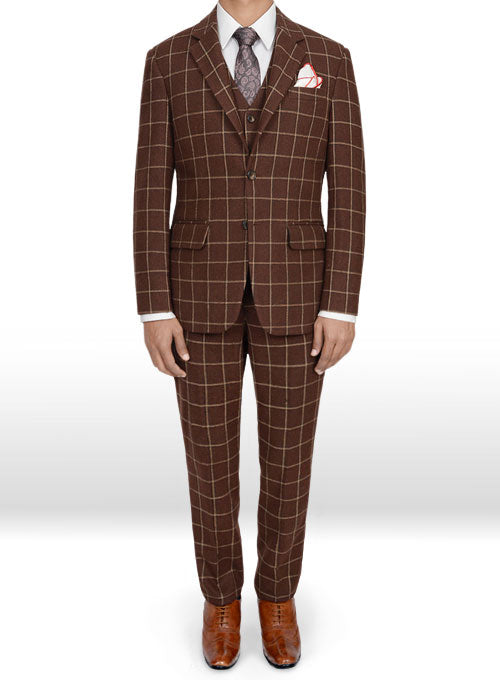 Vintage Brown Glen Royal Tweed Suit - StudioSuits