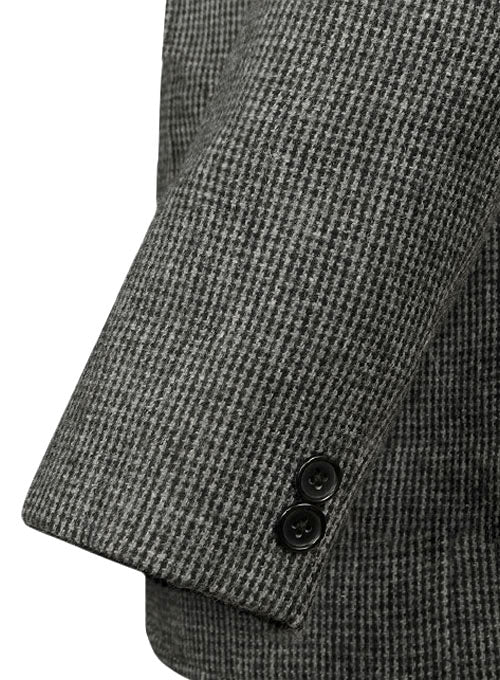Vintage Gray Macro Weave Tweed Suit- Ready Size - StudioSuits