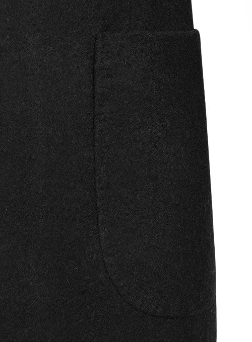 Vintage Plain Black Tweed Patch Pocket Jacket – StudioSuits