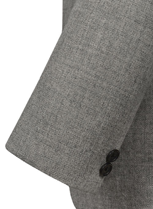 Vintage Rope Weave Gray Tweed Jacket - StudioSuits