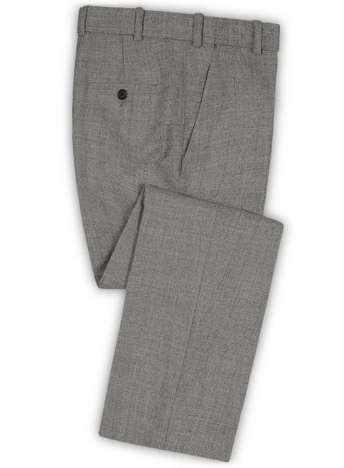 Vintage Rope Weave Gray Tweed Pants - StudioSuits