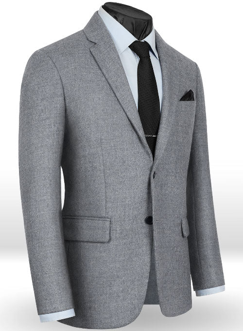 Vintage Rope Weave Gray Blue Tweed Suit- Ready Size - StudioSuits
