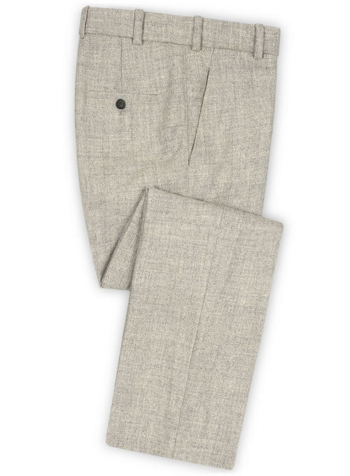 Vintage Rope Weave Light Gray Tweed Pants - 32R - StudioSuits