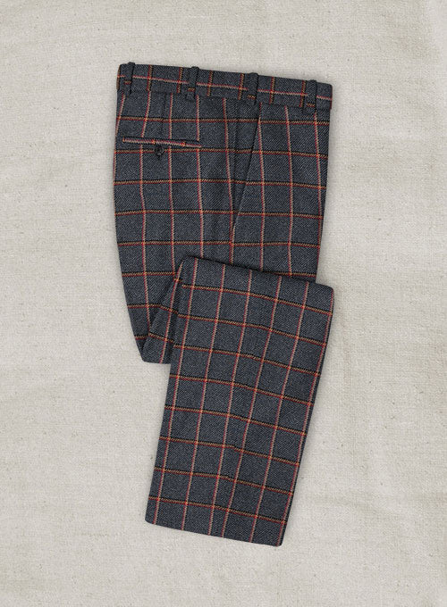 Vintage Blue Glen Royal Tweed Pants - StudioSuits