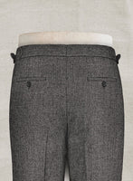 Vintage Gray Macro Weave Highland Tweed Trousers - StudioSuits