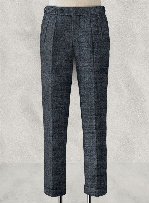 Vintage Glasgow Blue Highland Tweed Trousers - StudioSuits