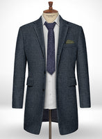 Vintage Glasgow Blue Tweed Overcoat - StudioSuits