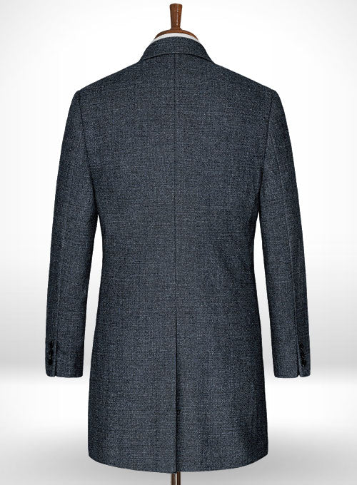Vintage Glasgow Blue Tweed Overcoat - StudioSuits