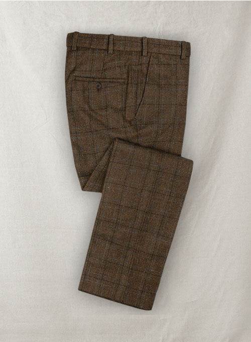 Vintage Jones Brown Checks Tweed Pants - StudioSuits