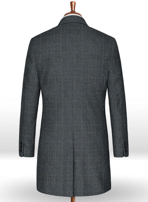 Vintage Milan Blue Tweed Overcoat - StudioSuits