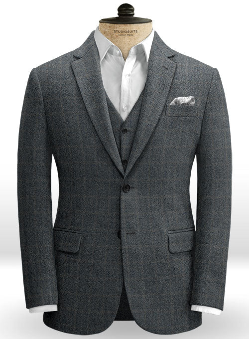Vintage Milan Blue Tweed Suit - StudioSuits