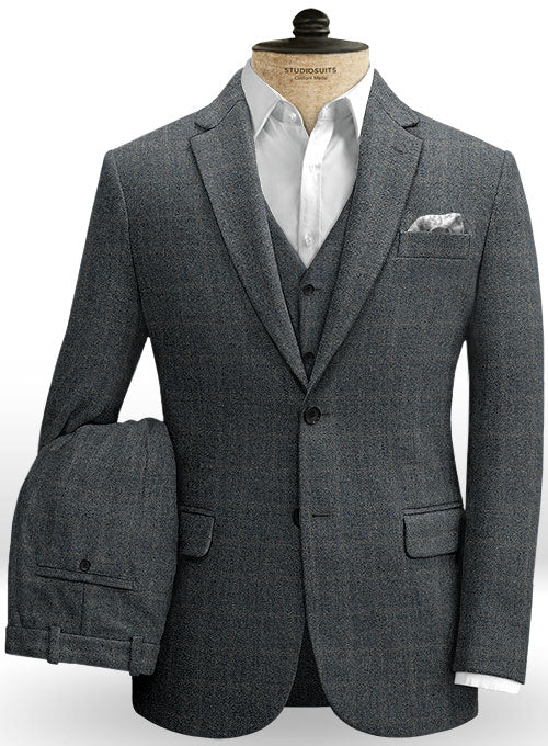 Vintage Milan Blue Tweed Suit - StudioSuits
