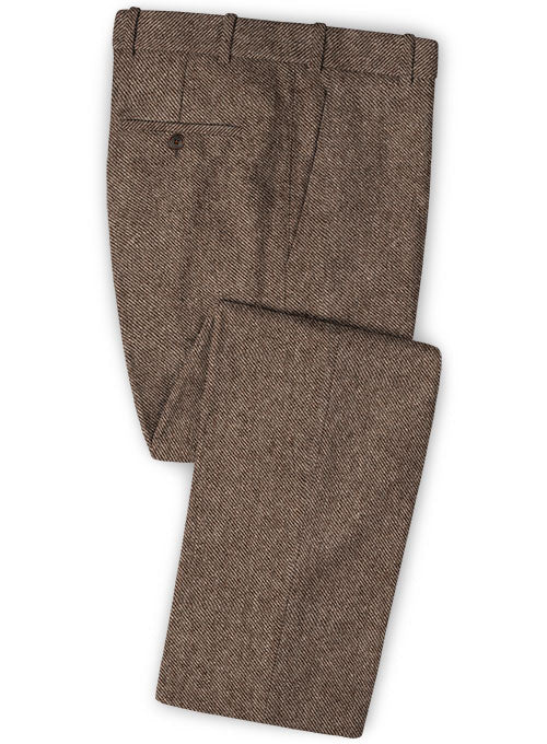 Vintage Twill Brown Tweed Pants - StudioSuits