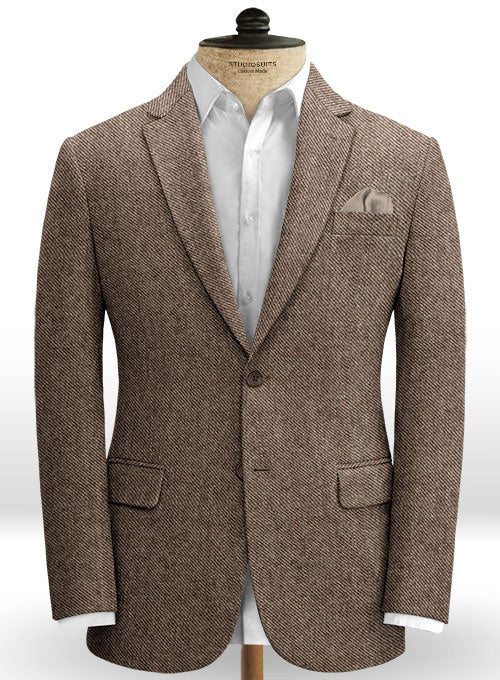 Vintage Twill Brown Tweed Suit - StudioSuits
