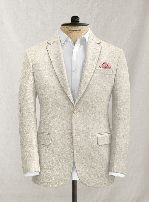 Vintage Beige Twill Tweed Jacket - StudioSuits