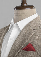 Vintage Herringbone Brown Tweed Jacket - StudioSuits
