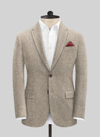 Vintage Herringbone Brown Tweed Jacket - StudioSuits