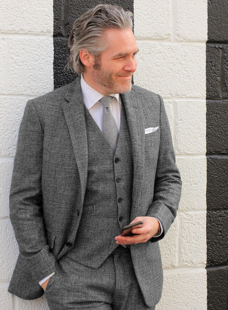 Vintage Glasgow Gray Tweed Suit - Ready Size - StudioSuits