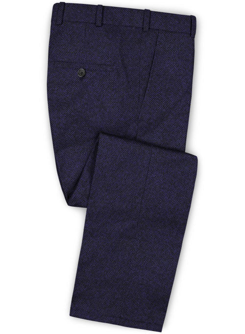 Vintage Rope Weave Purple Blue Tweed Pants - StudioSuits