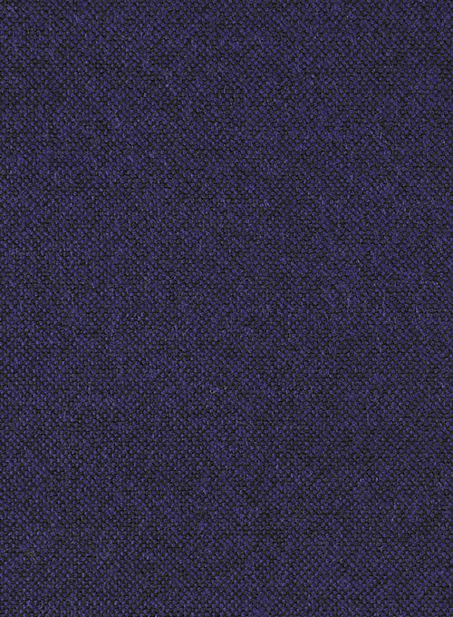 Vintage Rope Weave Purple Blue Tweed Pea Coat - StudioSuits
